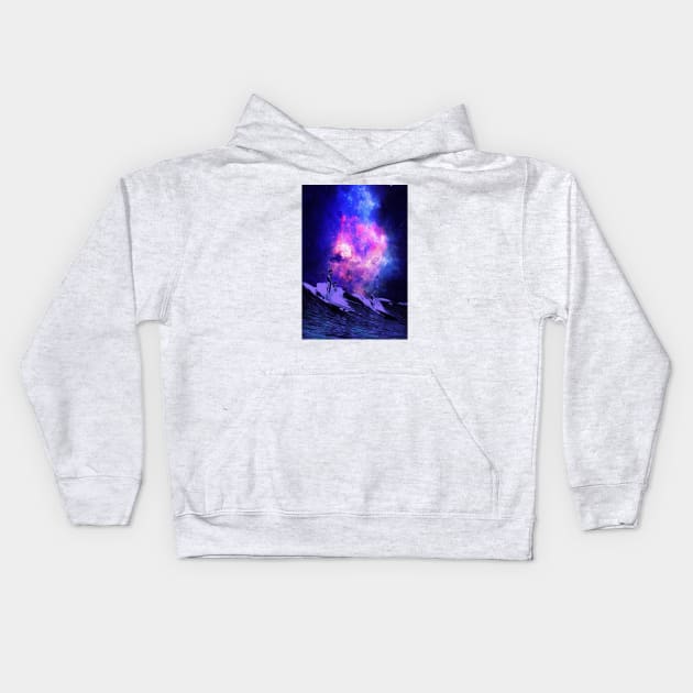 Space Surf Kids Hoodie by Woah_Jonny